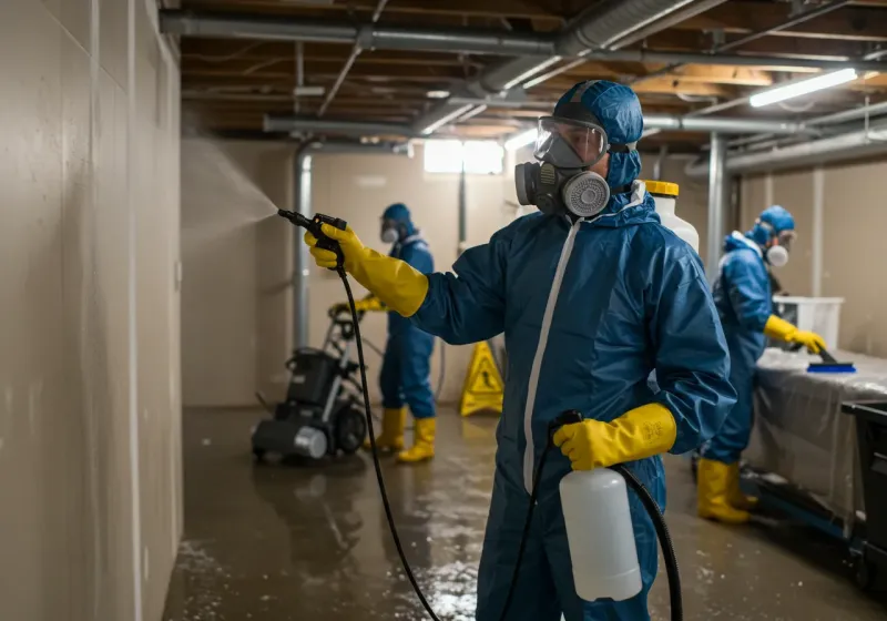 Basement Sanitization and Antimicrobial Treatment process in Perry, NY