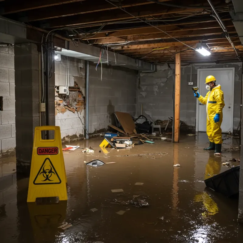 Flooded Basement Electrical Hazard in Perry, NY Property